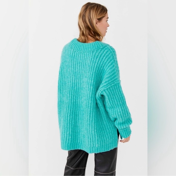 Free People Blue Bell V-Neck Sweater - Picture 2 of 8